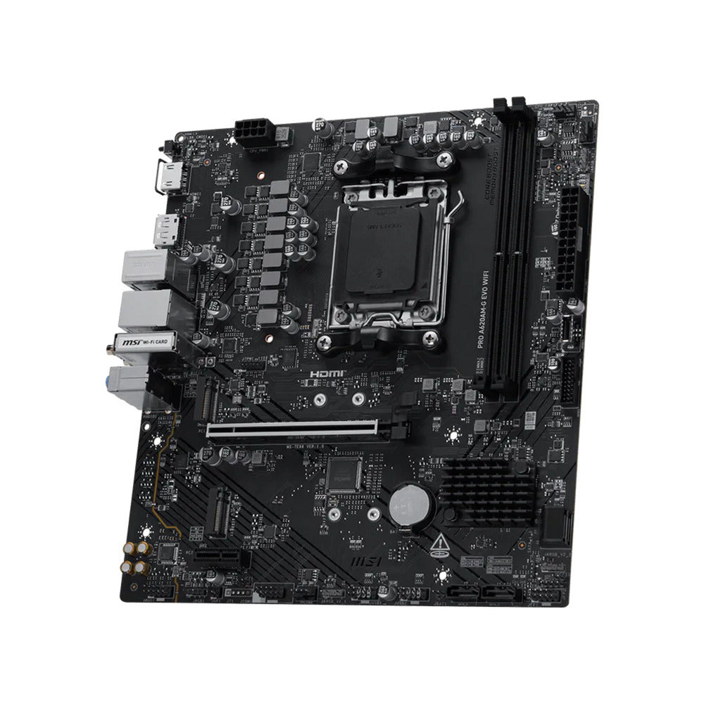 MSI pro a620am-g evo wifi socket am5 moederbord (raid, 2.5gb-lan, wifi, bt, sound, µatx)