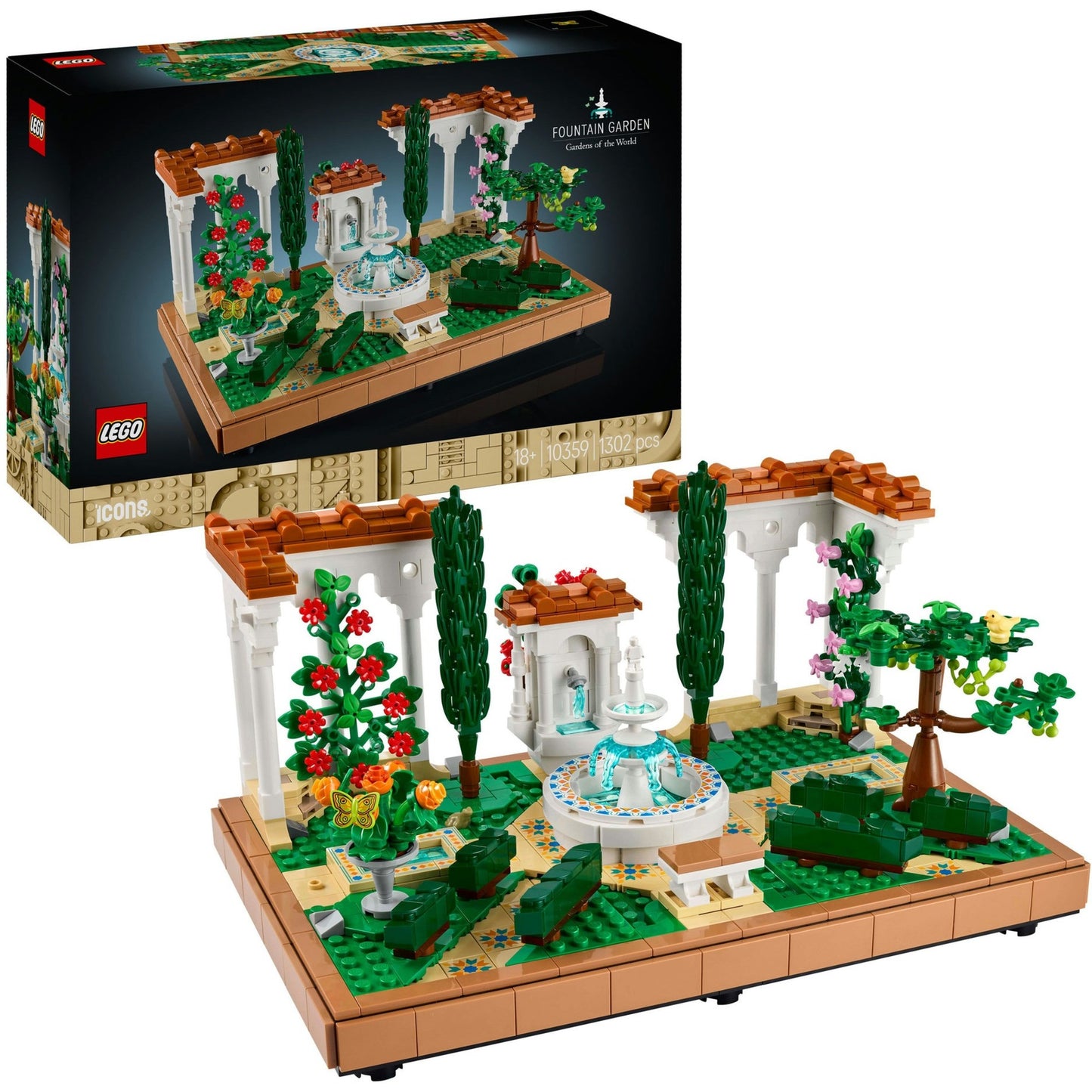 LEGO icons - tuin met fontein constructiespeelgoed (10359)