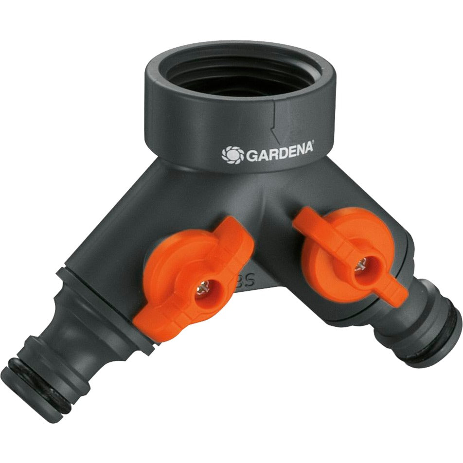 GARDENA 2-weg-waterverdeler kraanstuk (grijs oranje, 940-20)