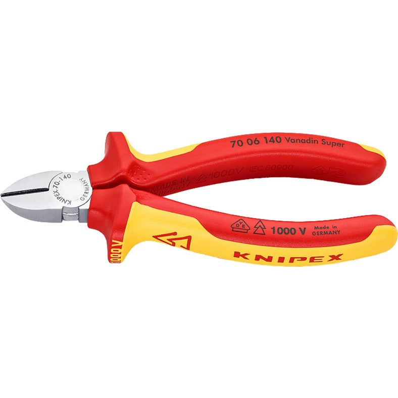 KNIPEX zijsnijtang 70 06 140 kniptang (geel, vde-getest)