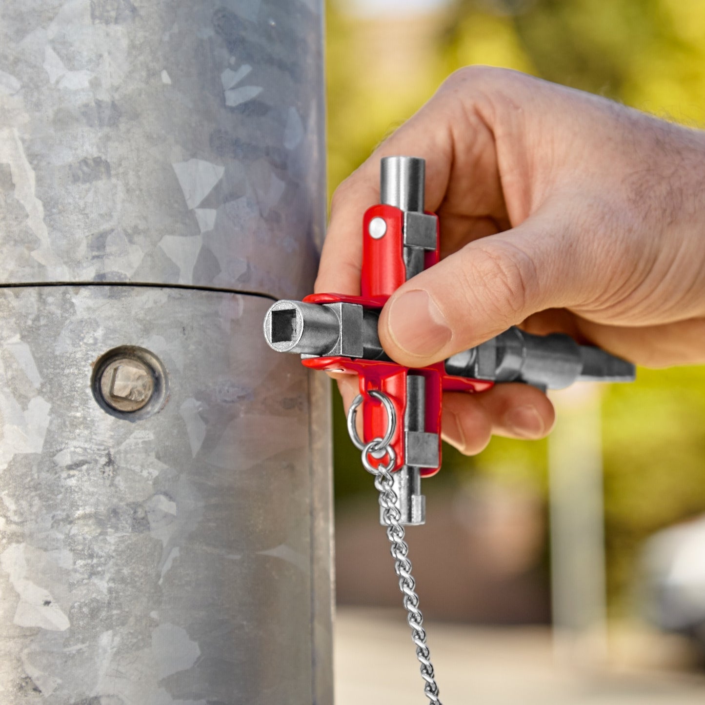 KNIPEX universele sleutel bouw 001106v01 dopsleutel (zilver rood)