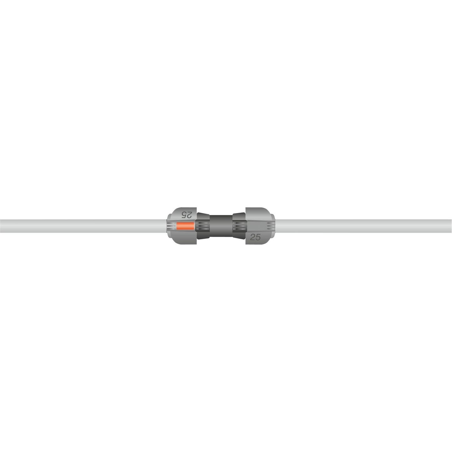 GARDENA verbindingsstuk 25 mm (grijs zwart, 2775-20)