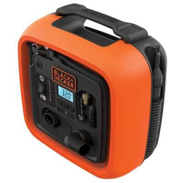 BLACK+DECKER asi400 12v compressor (oranje zwart, 160 psi 11 bar)