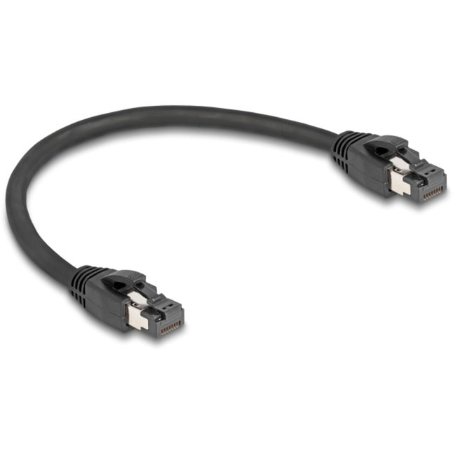 DeLOCK patchkabel s ftp, rj-45 met cat.8.1 (zwart, 0,25 meter)