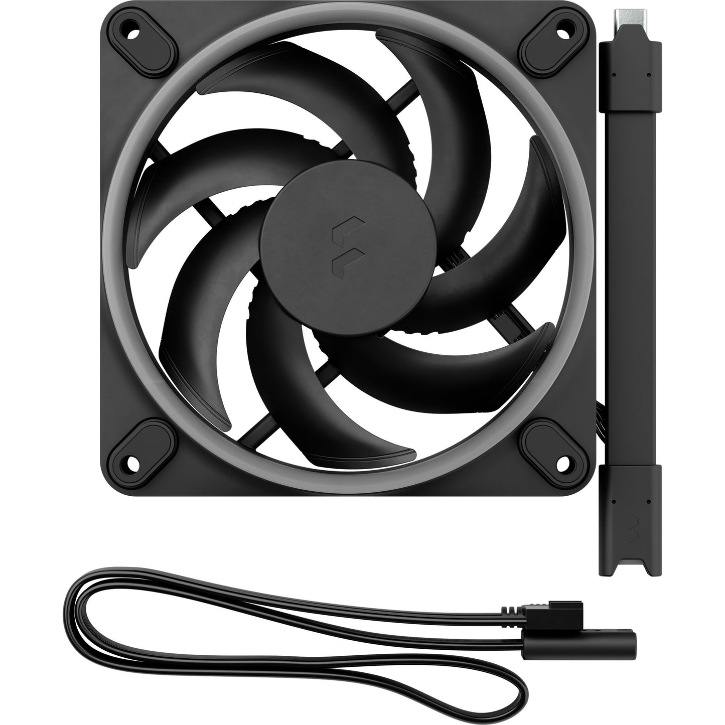 Fractal Design momentum 12 rgb case fan (zwart, 120 x 120 x 25 mm, pwm)
