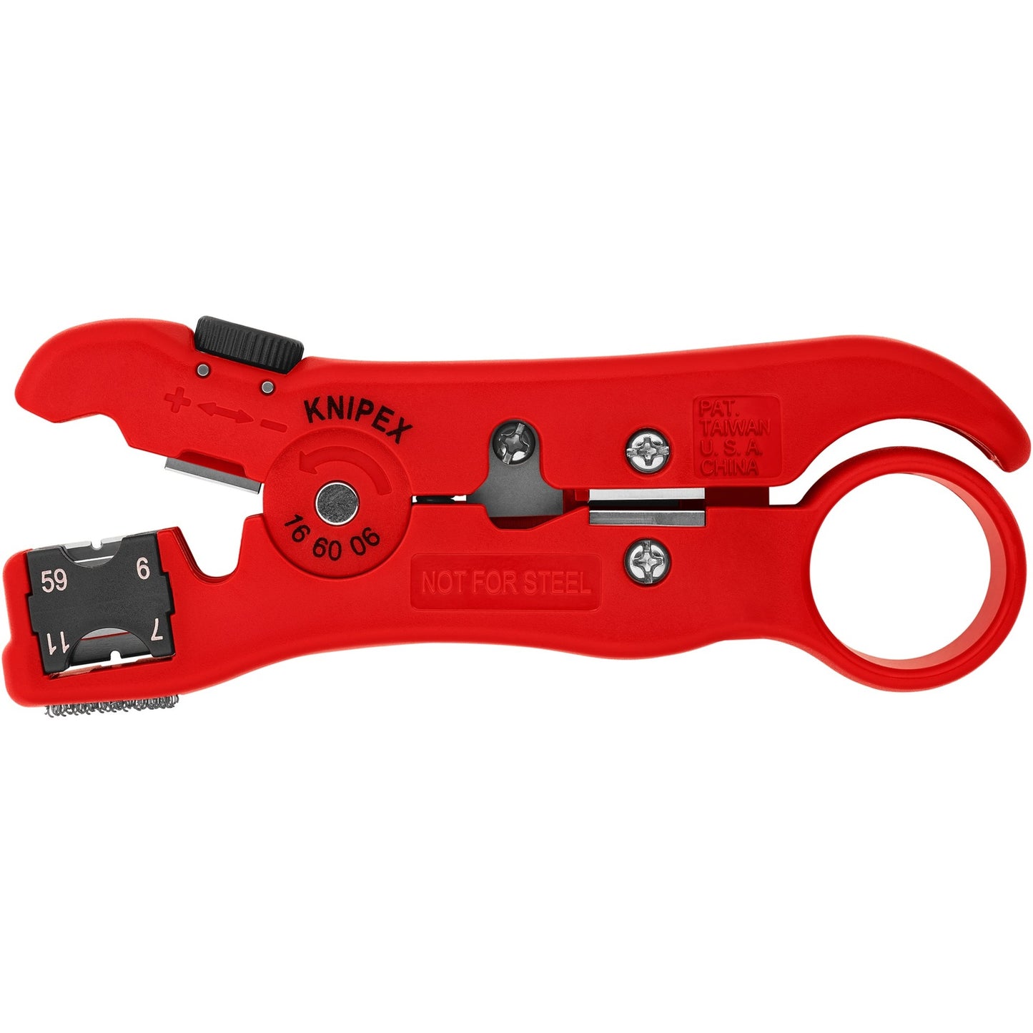 KNIPEX afstriptang voor coax- en datakabels 166006sb kabelstrip- ontmantelingsgereedschap