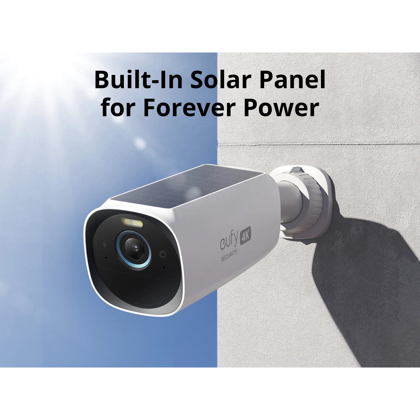 Eufy eufyCam S330 (eufyCam 3) Add-on Camera (Wit, Geïntegreerd zonnepaneel)