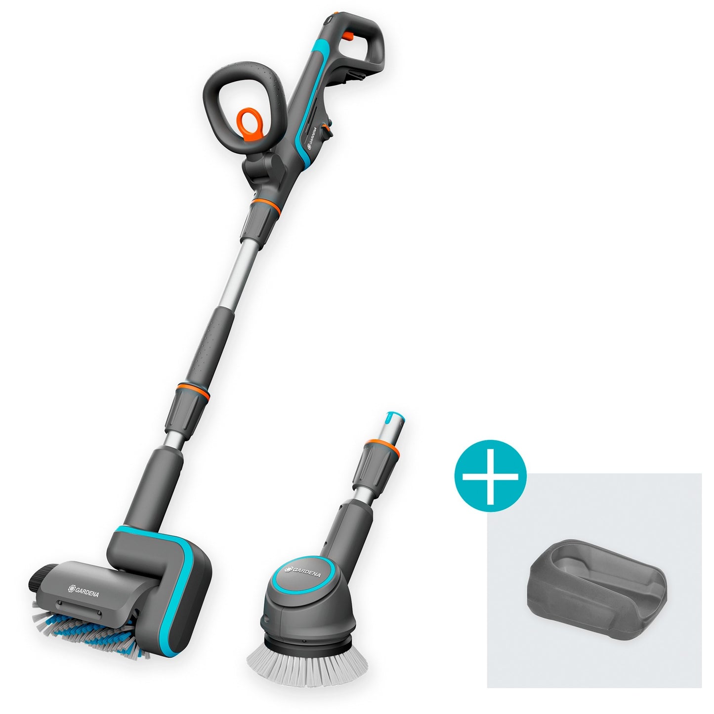 GARDENA aquabrush universal accu-multireiniger 04 18v p4a solo vloerreiniger (grijs turquoise, 14842-55, power for all alliance, accu en lader niet inbegrepen)