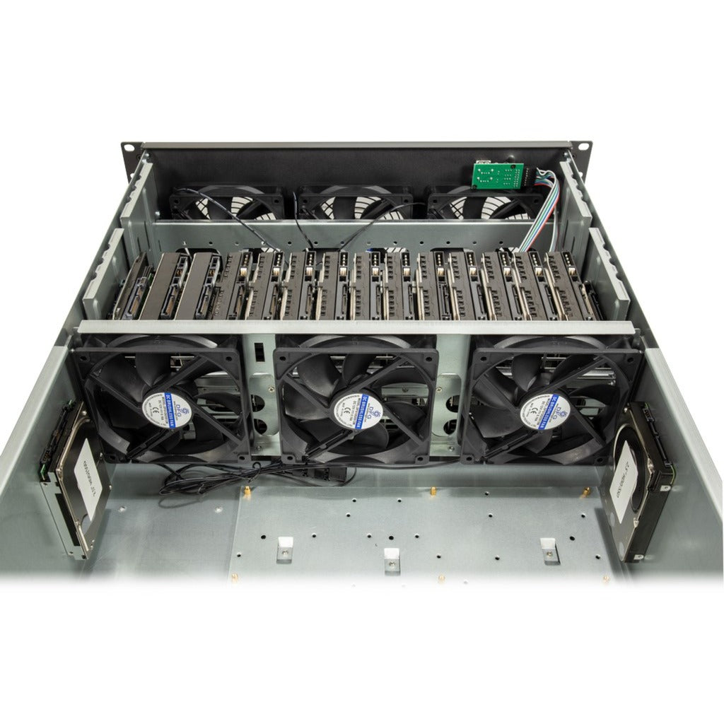Inter-Tech 4f28 mining-rack, server behuizing (zwart | 2x usb-a)