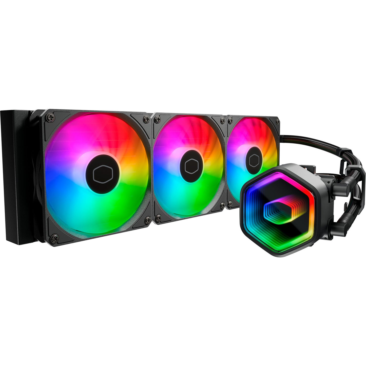 Cooler Master masterliquid 360 core ii argb waterkoeling (zwart, 4-pins pwm fan-connector)