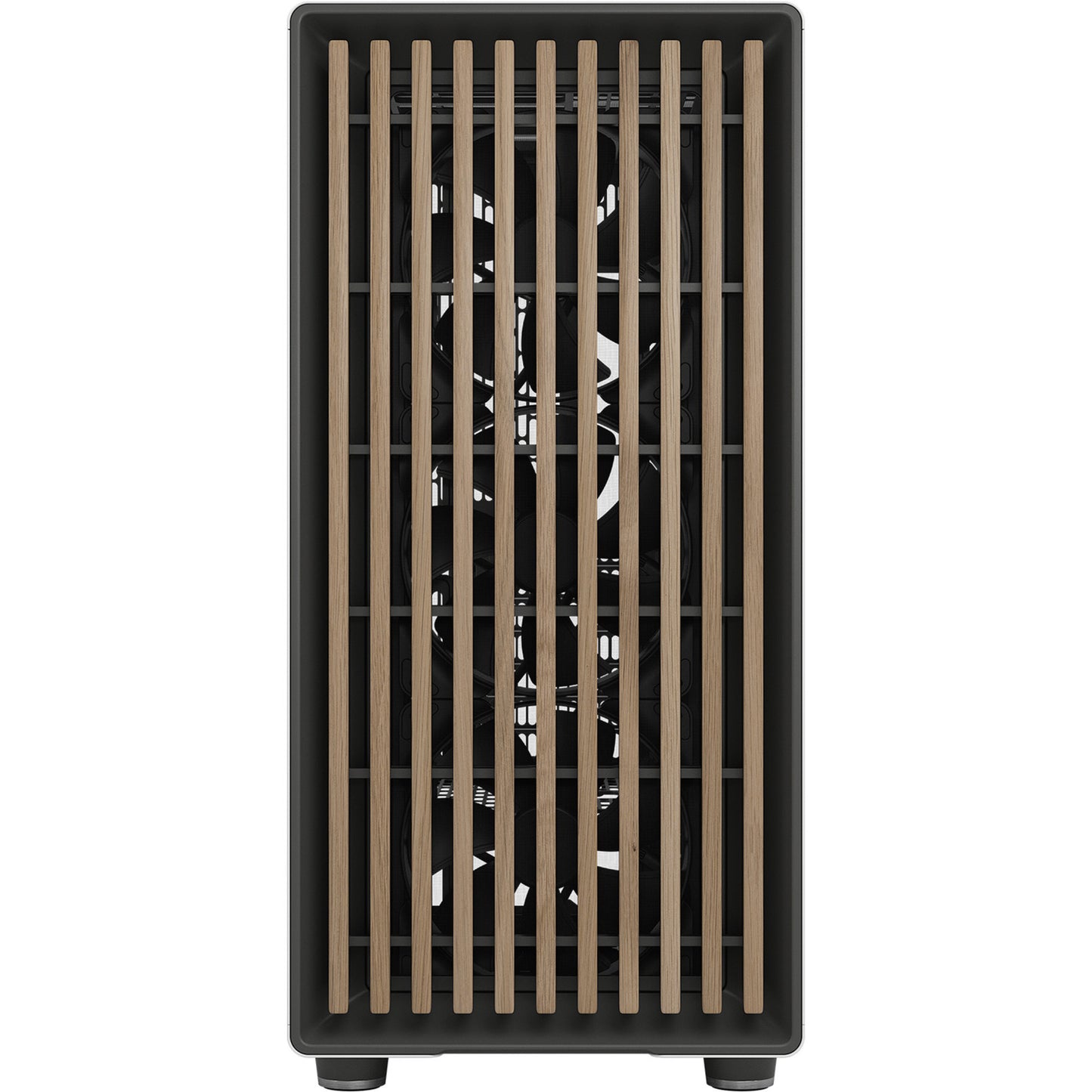 Fractal Design north xl rc chalk white tg clear midi tower behuizing (wit houtkleur | 2x usb-a | 1x usb-c | tempered glass)