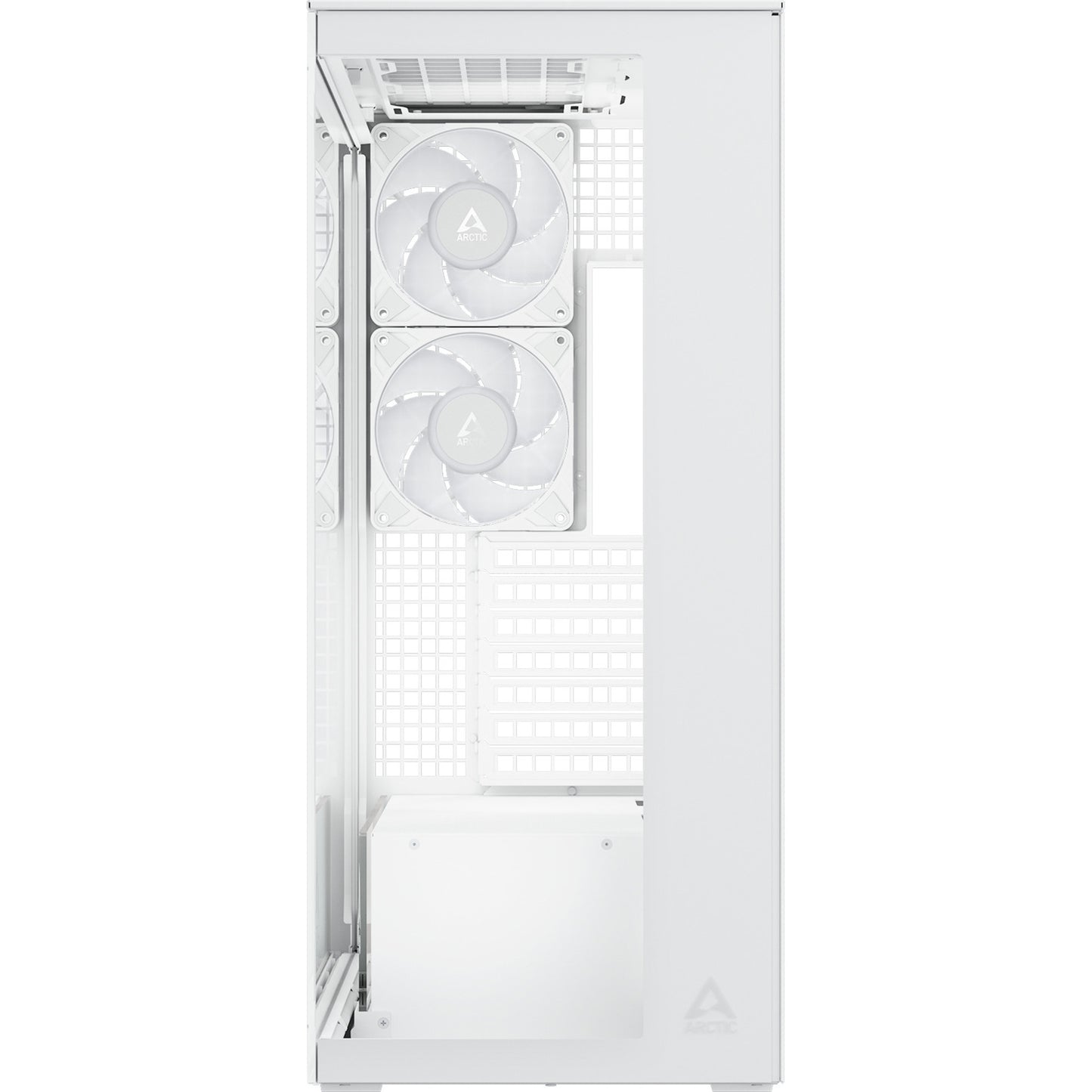ARCTIC xtender midi tower behuizing (wit | 2x usb-a | 1x usb-c | rgb | tempered glass)