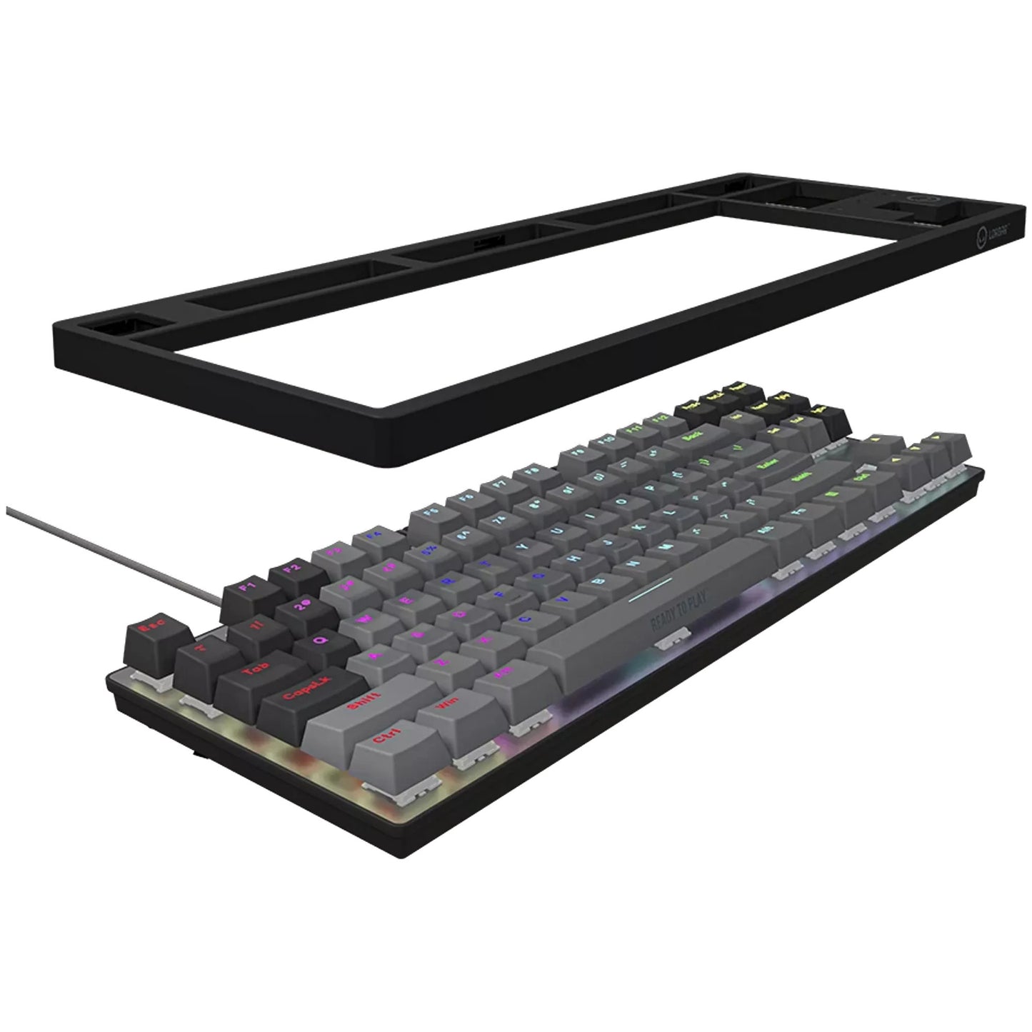 LORGAR azar 514tkl rgb mechanisch gaming toetsenbord (zwart, us lay-out (qwerty), logar dream, 80% (tkl), rgb)