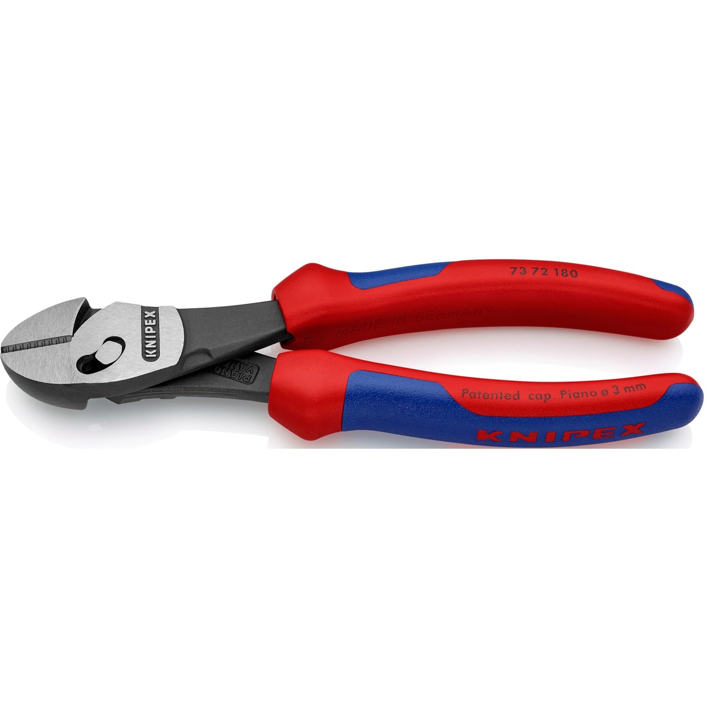 KNIPEX twinforce zijsnijtang 7372180 kniptang (rood blauw)