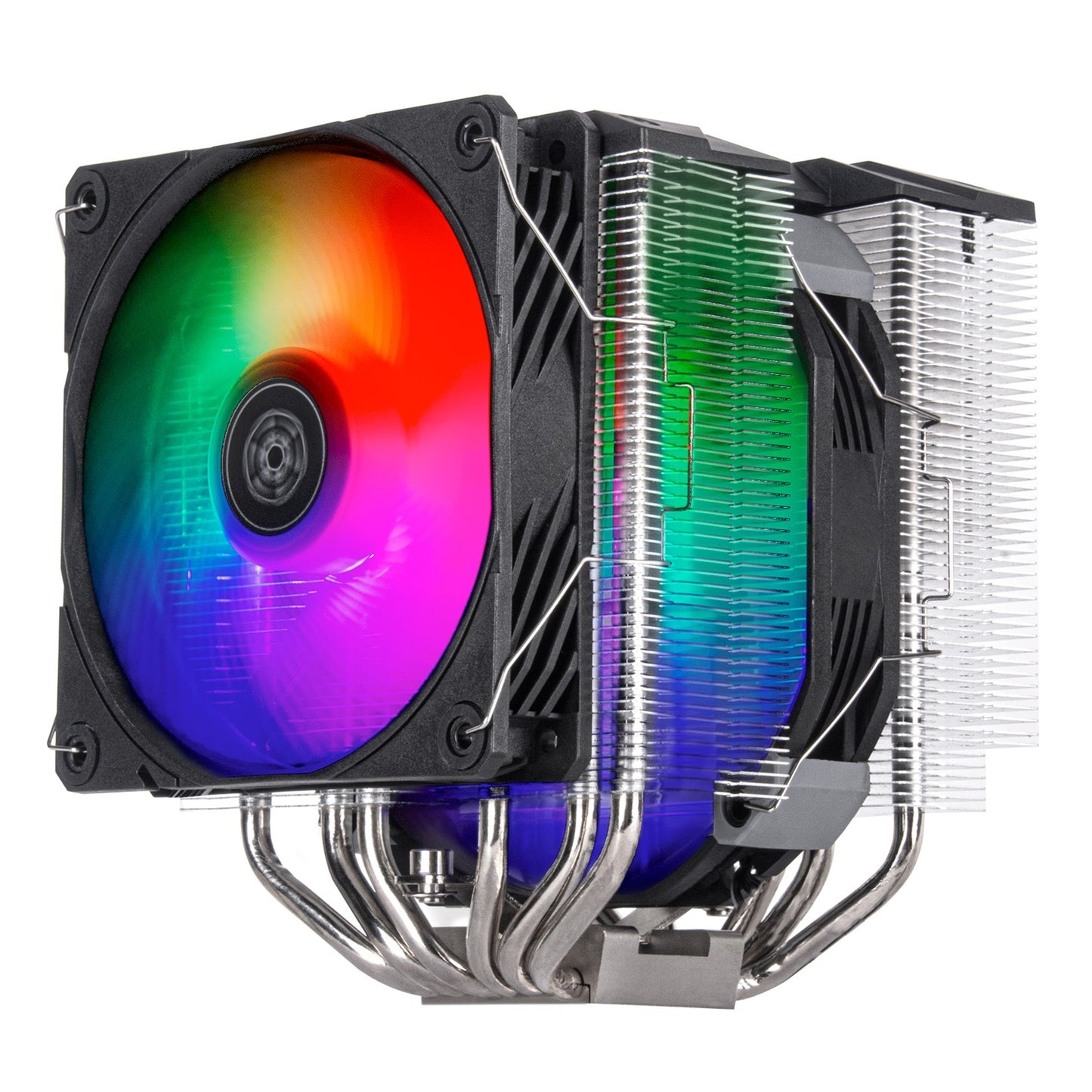 SilverStone sst-hyd140-argb cpu-koeler (4-pins pwm fan-connector, 4-1 pin argb (5v led))