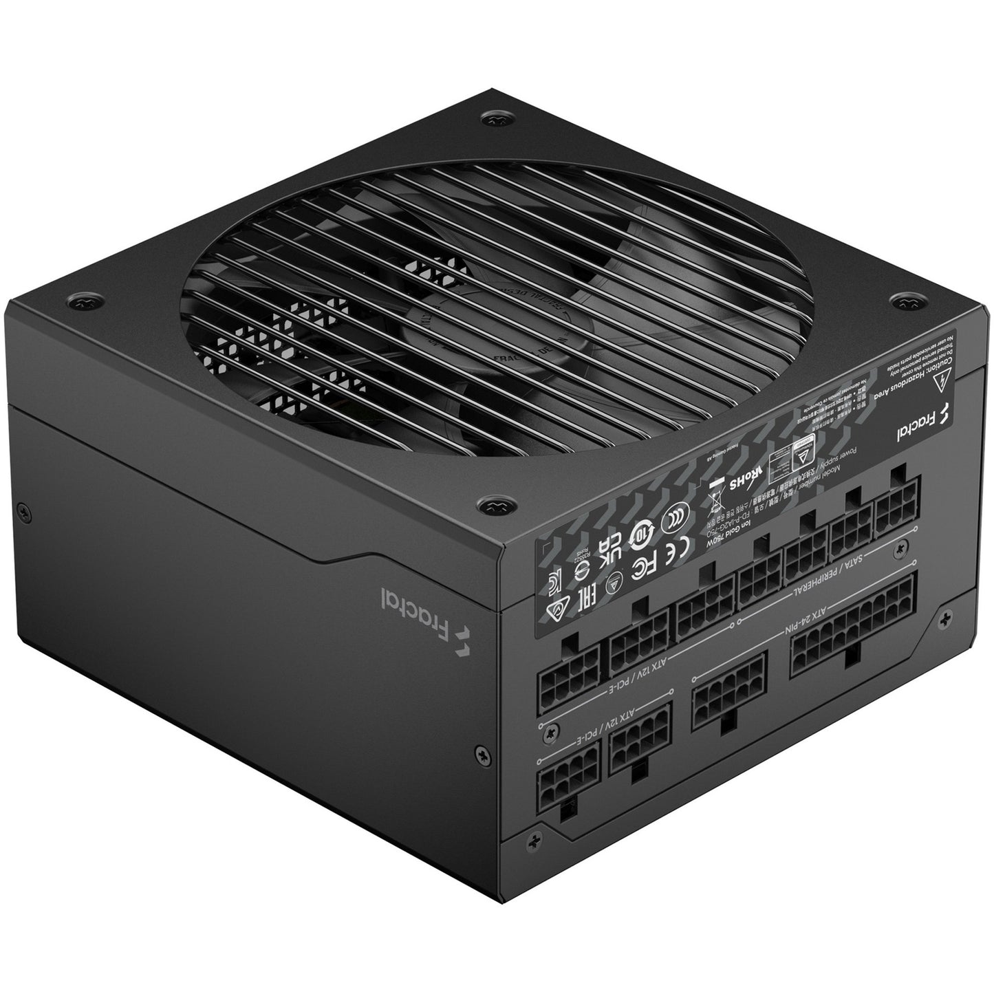 Fractal Design ion gold 3 modulaire 750 watt voeding (zwart, 1x 12v-2x6, 3x pcie)