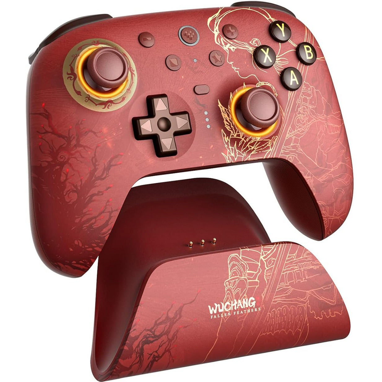 8BitDo ultimate 2 wireless controller - wuchang: fallen feathers (donkerrood, 2.4 ghz bluetooth, usb, pc)