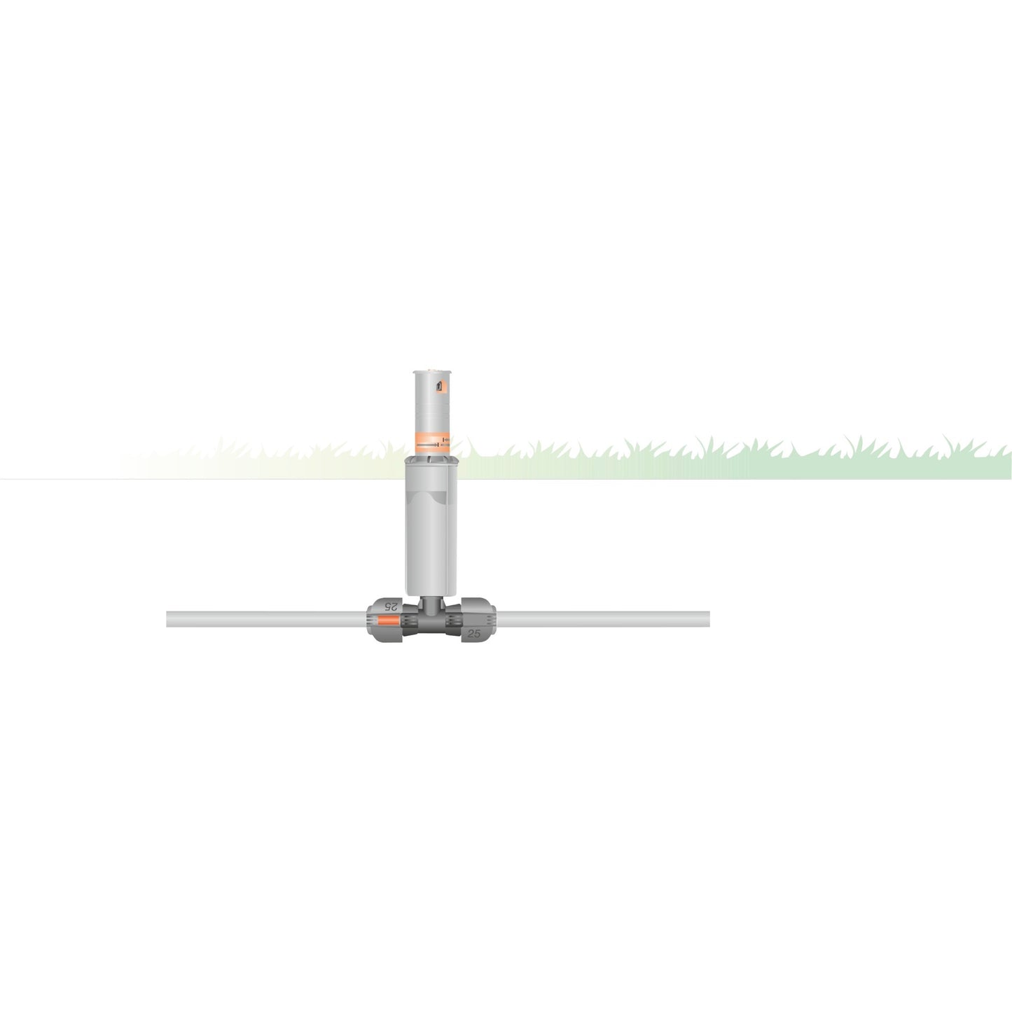 GARDENA t-stuk 25 mm x 1 2 buitendraad verbinding (zwart grijs, 2786-20)