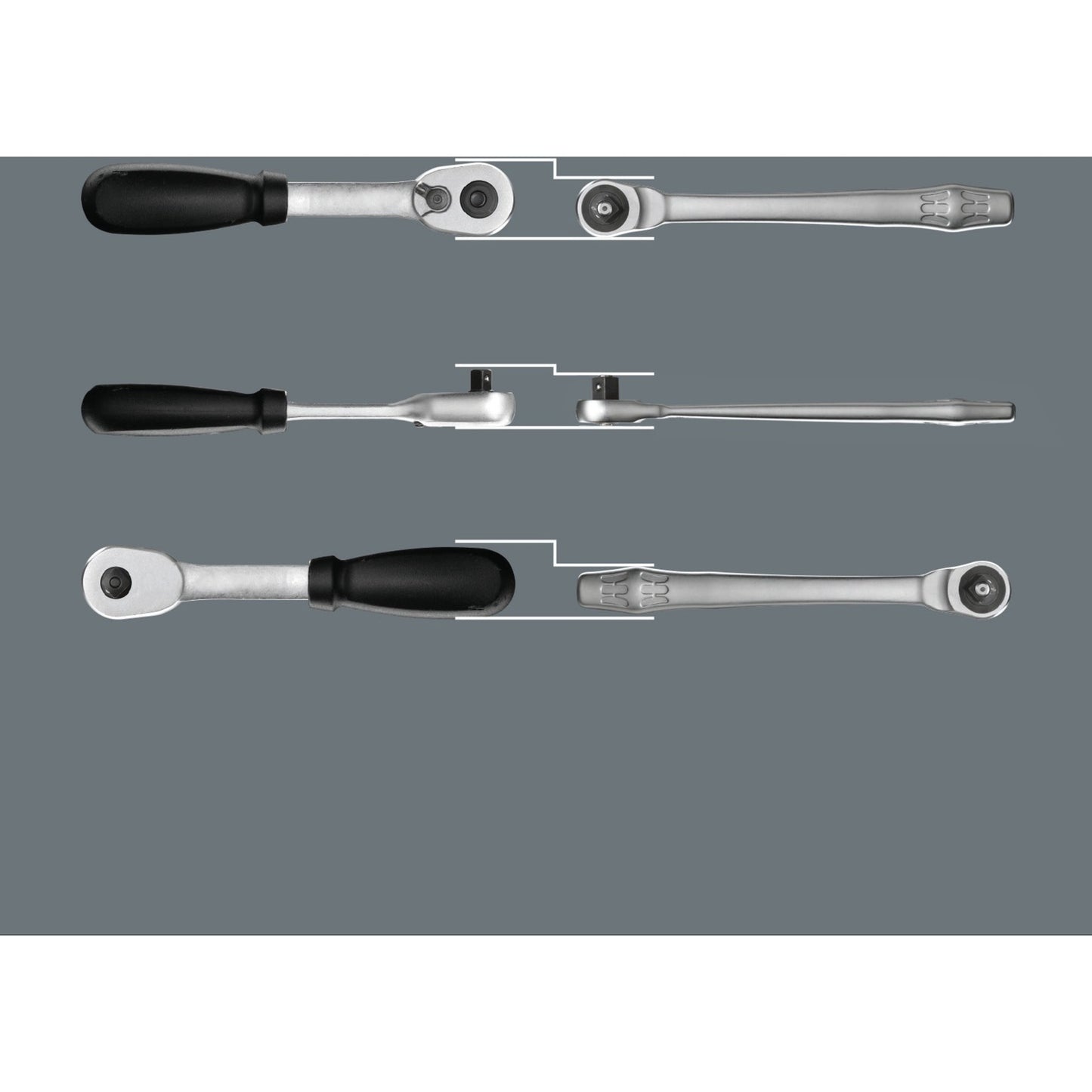 Wera 8100 sa 7 zyklop metal-ratelset doorsteekvierkant 1 4 gereedschapsset (28-delig)