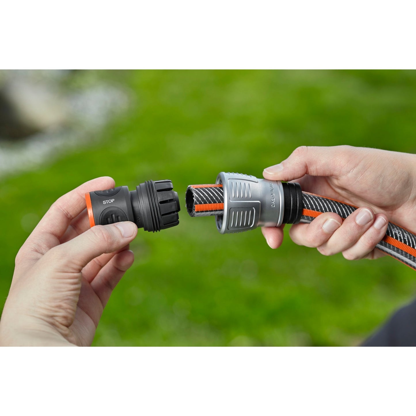 GARDENA premium waterstop 19 mm (3 4 ) slangstuk (grijs zilver, 18254-20)