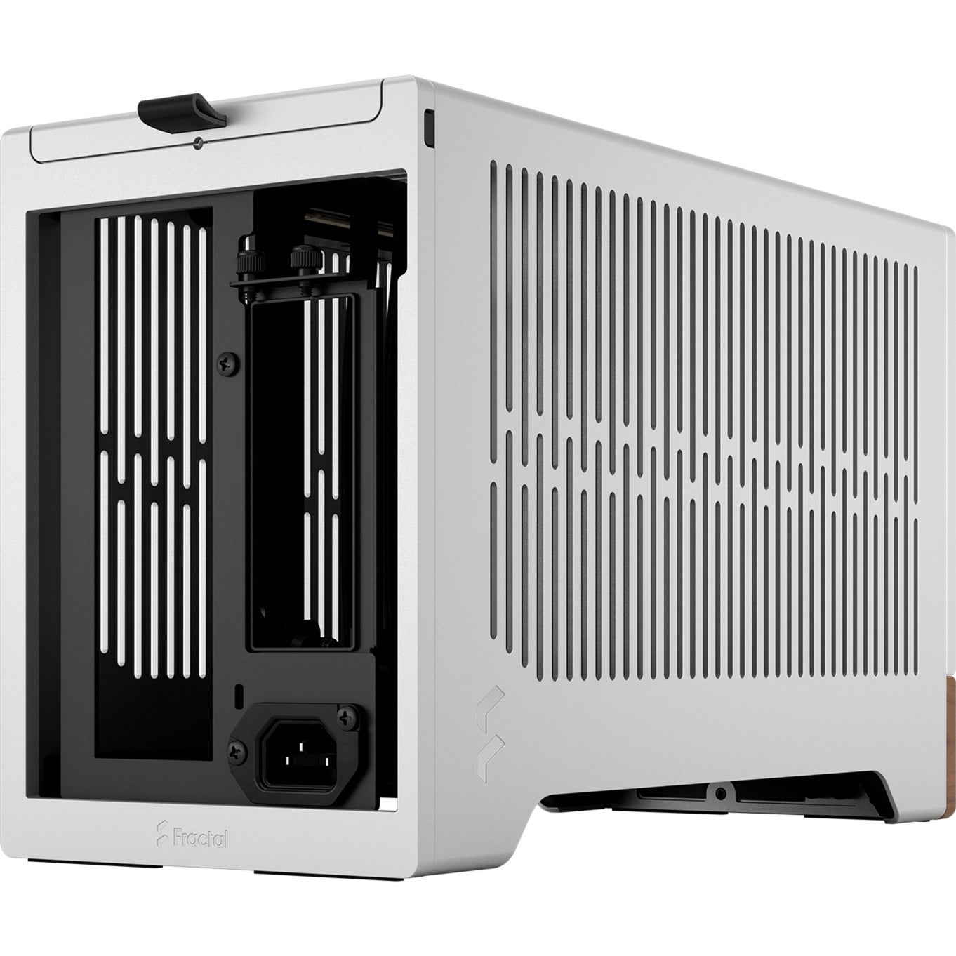 Fractal Design terra mini tower behuizing (zilver houtkleur | 1x usb-a | 1x usb-c)