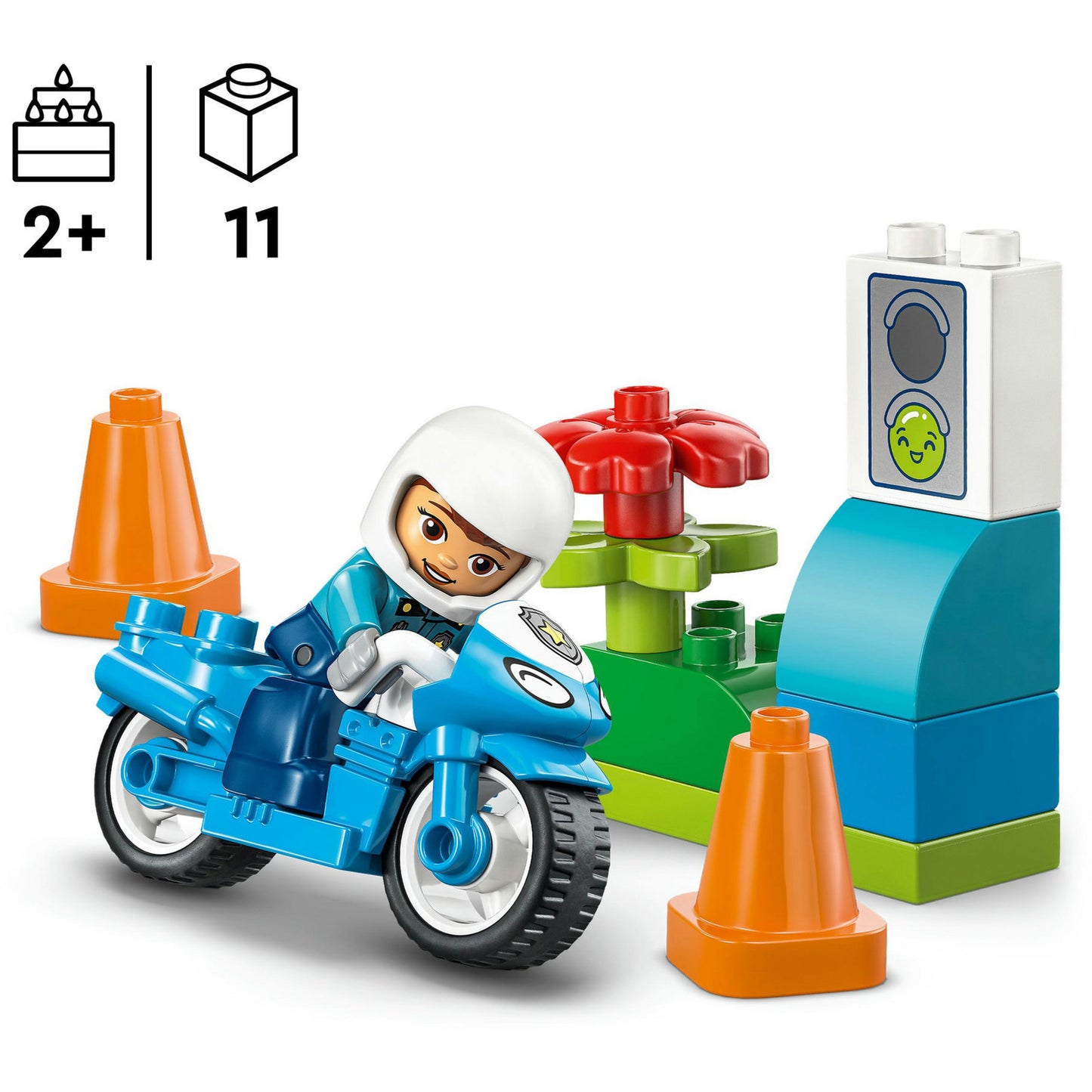 LEGO duplo 10471 blauwe politiemotor