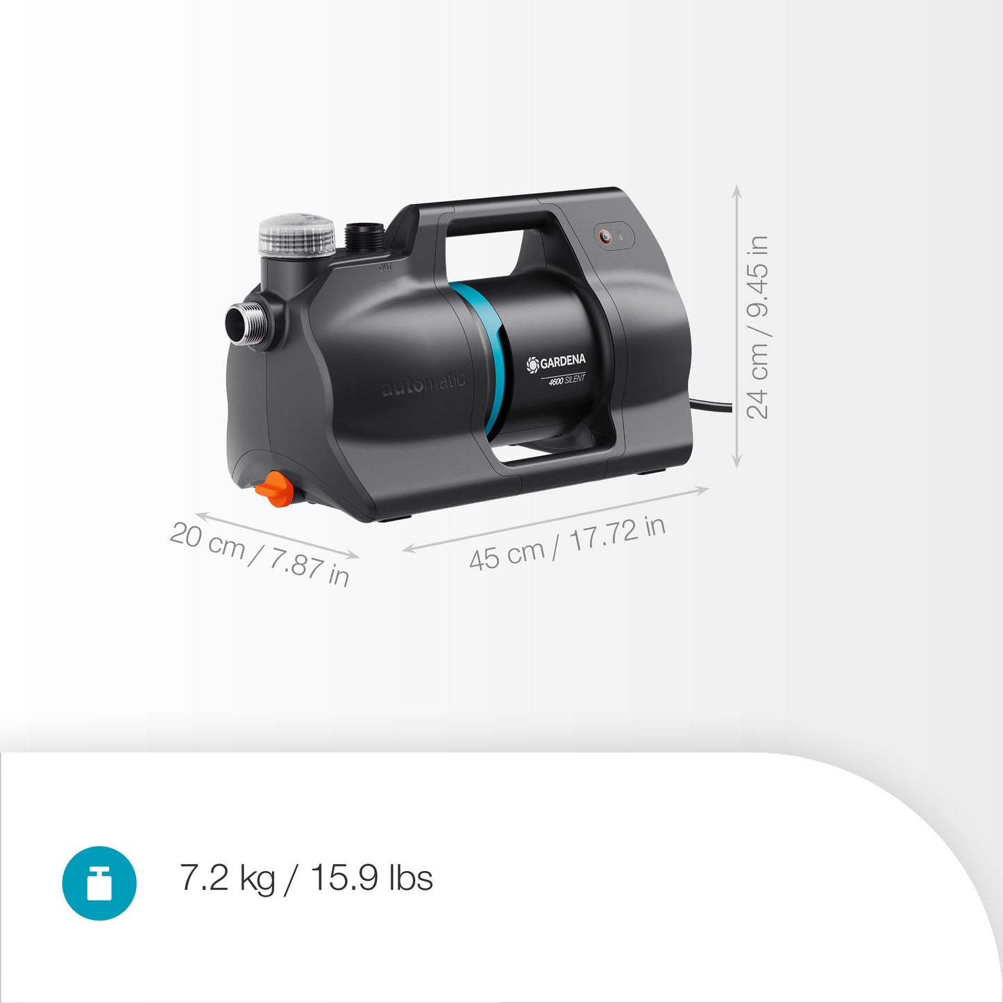 GARDENA hydrofoorpomp 4600 silent (grijs, 600 watt)