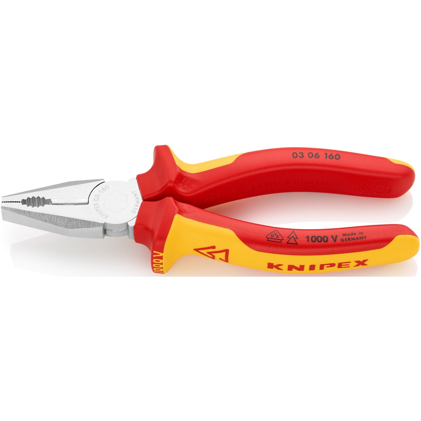 KNIPEX kombitang 03 06 160 combinatietang (rood geel, 160 mm)