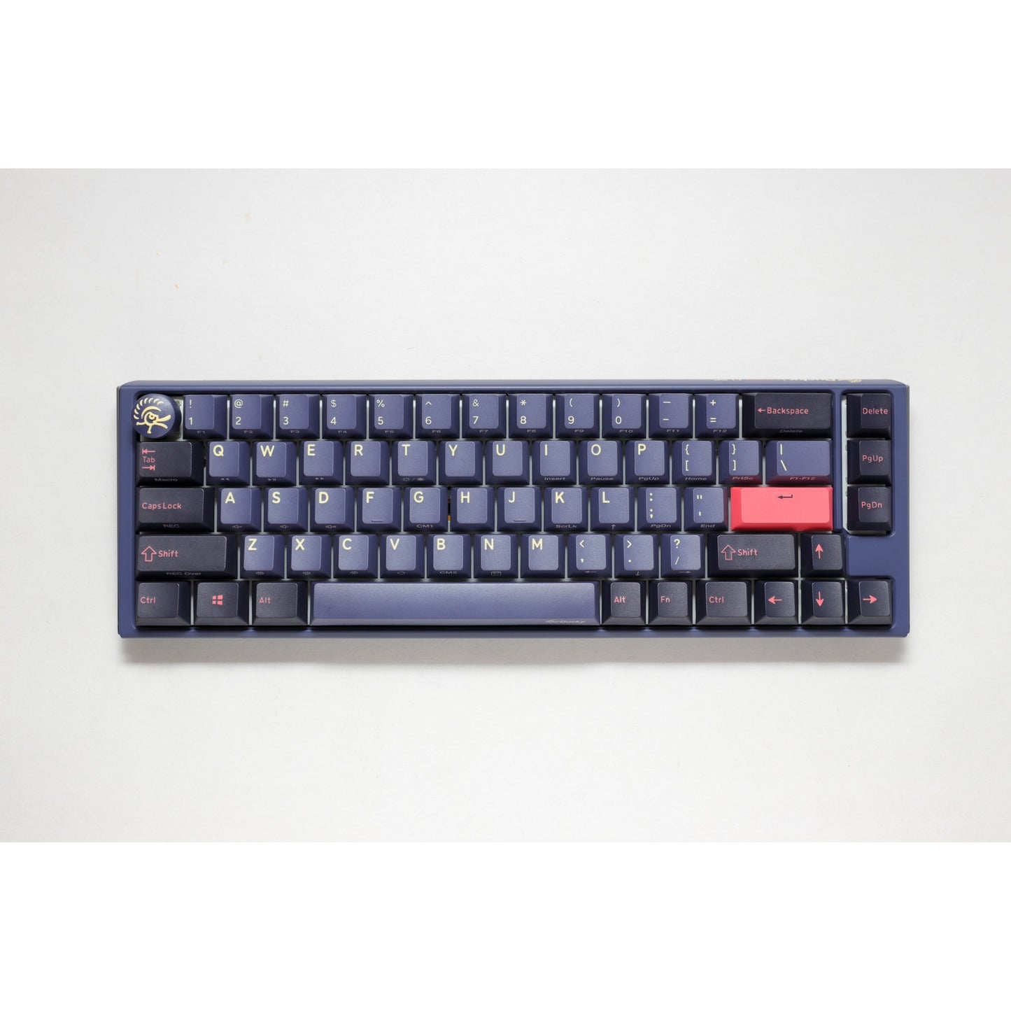 Ducky one 3 cosmic blue sf rgb mechanisch toetsenbord (donkerblauw, us lay-out (qwerty), cherry mx brown, 65%, rgb leds, double-shot pbt, hot-swappable, quack mechanics)