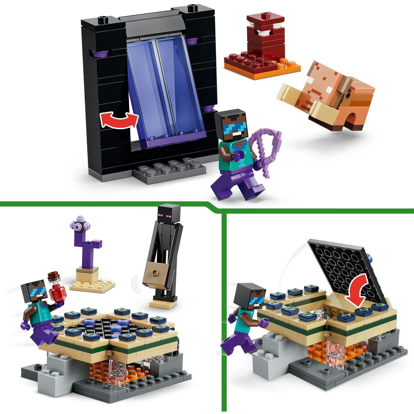LEGO minecraft - reis naar de nether en het end-portaal constructiespeelgoed (21584)