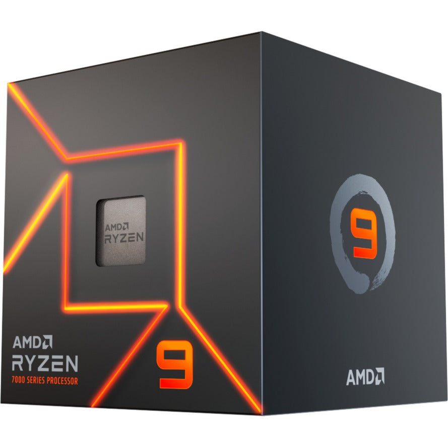 AMD ryzen 9 7900, 3,7 ghz (5,4 ghz turbo boost) socket am5 processor (unlocked, wraith prism, boxed)