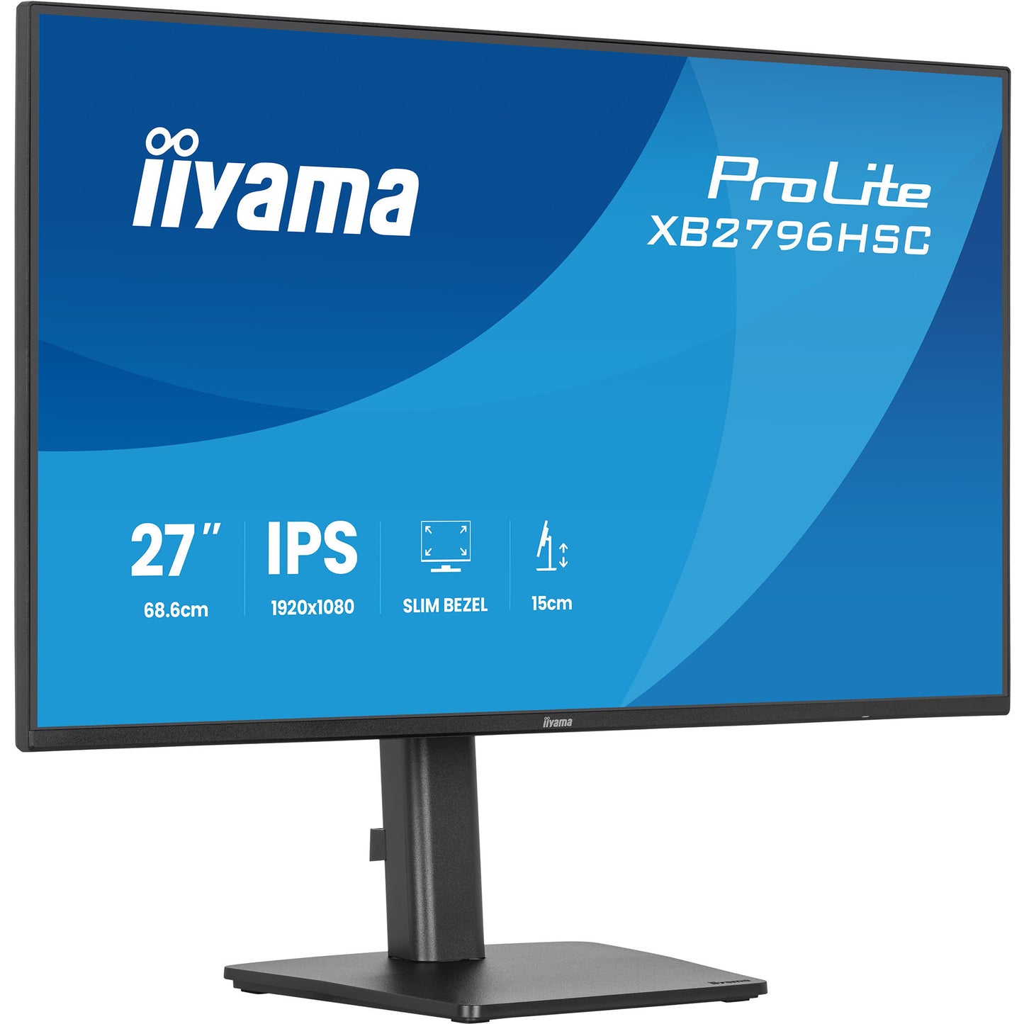 Iiyama prolite xb2796hsc-b1 27 monitor (zwart (mat), 144 hz, hdmi, usb-c, audio)