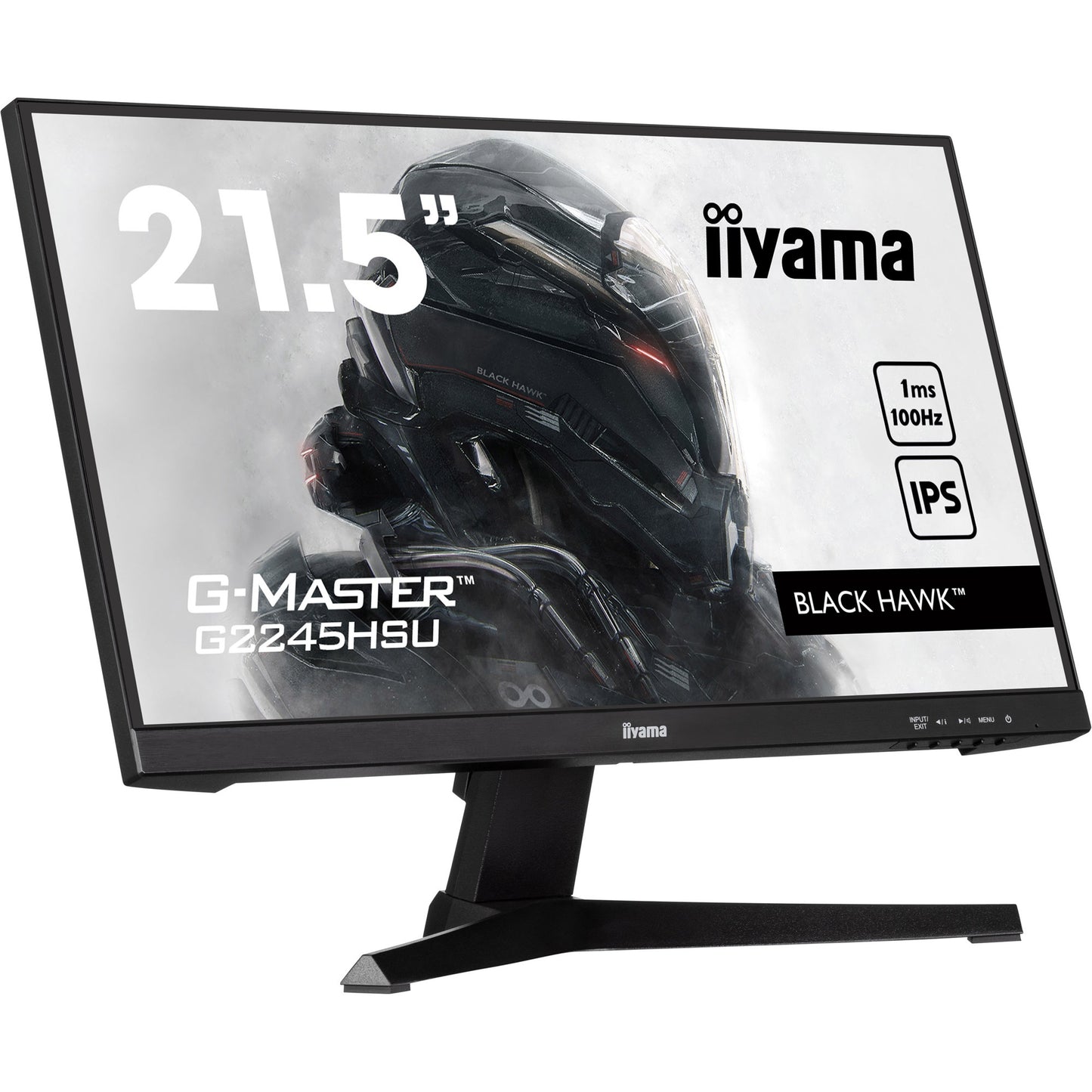 Iiyama g-master black hawk g2245hsu-b2 22 gaming monitor (zwart, hdmi, displayport, 2x usb-a, usb-b)