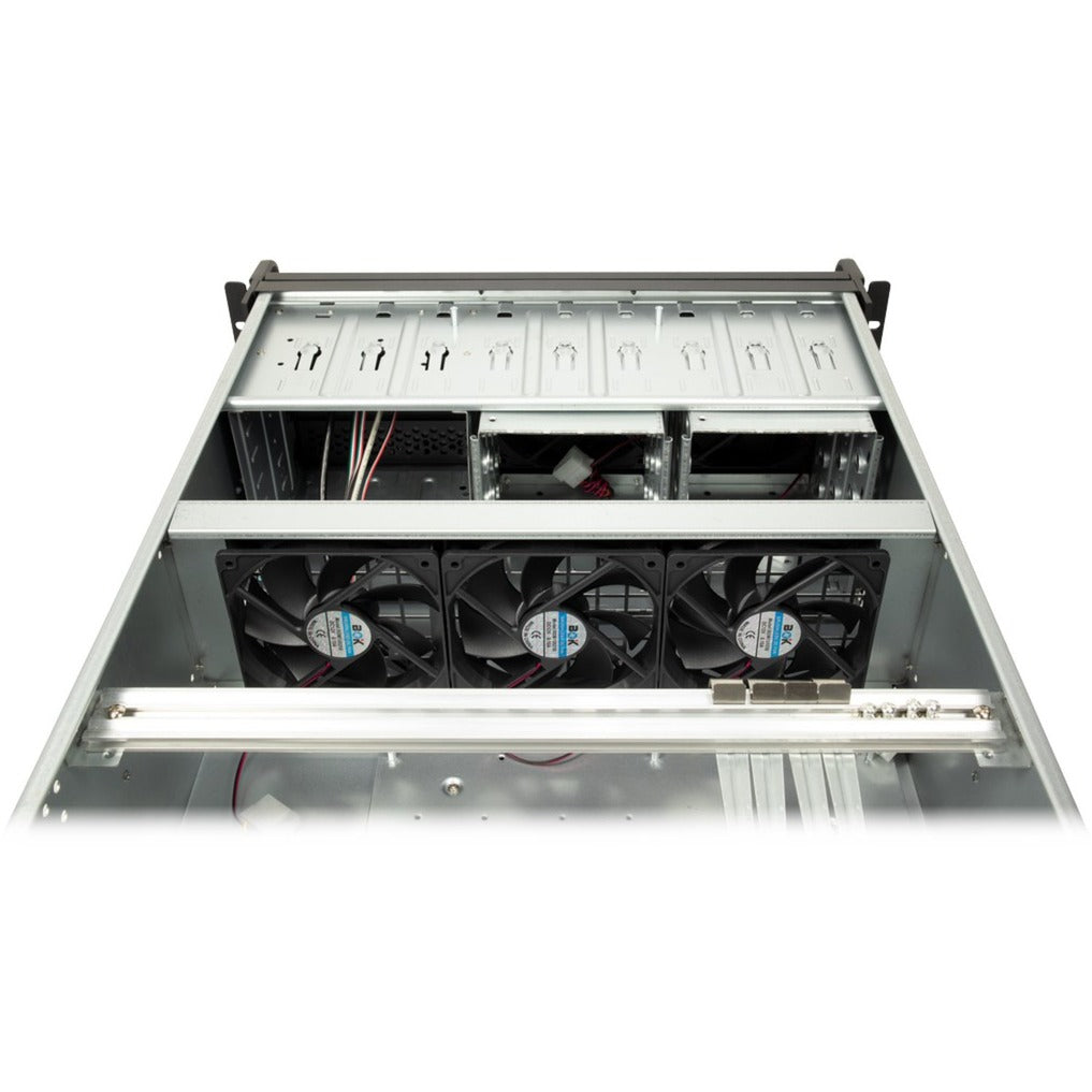 Inter-Tech 4u 4129l rack behuizing (zwart | 2x usb-a)