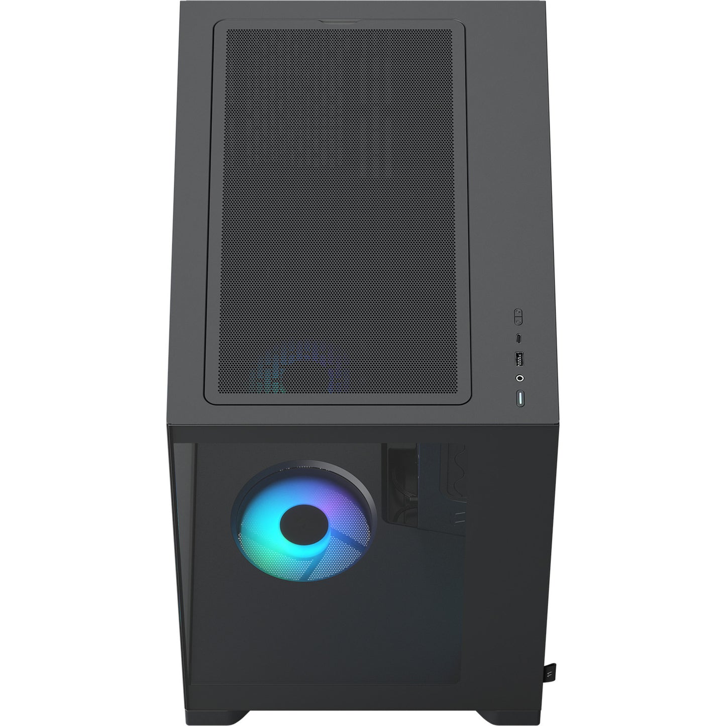 Fractal Design pop 2 vision rgb midi tower behuizing (zwart | 1x usb-a | 1x usb-c | rgb | tempered glass)