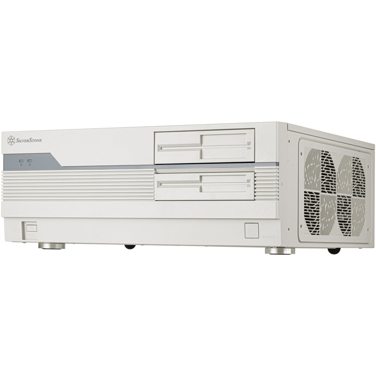SilverStone flp01 htpc behuizing (crème | 2x usb-a | 1x usb-c)