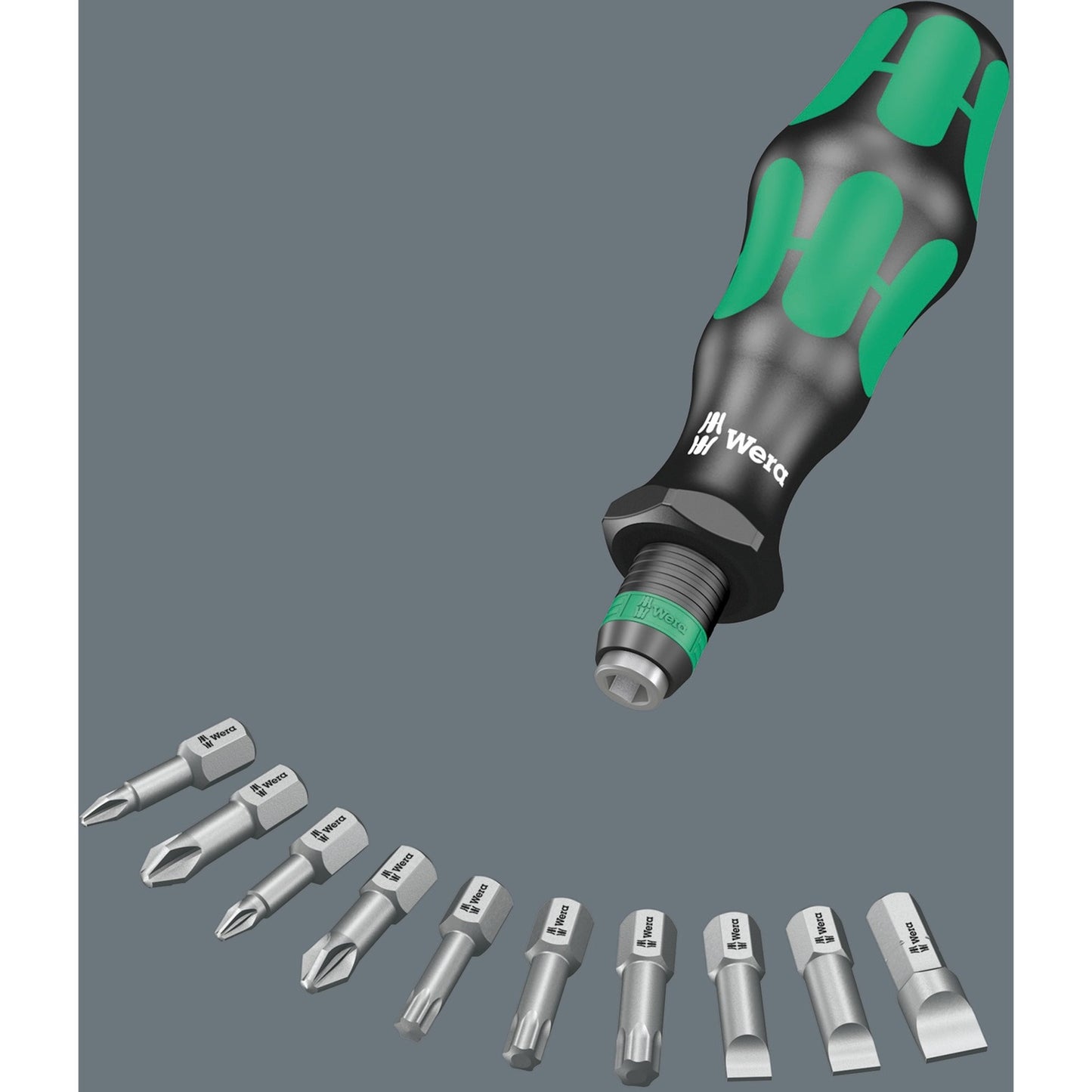 Wera kraftform kompakt 10 bitset (zwart groen, 10-delig)