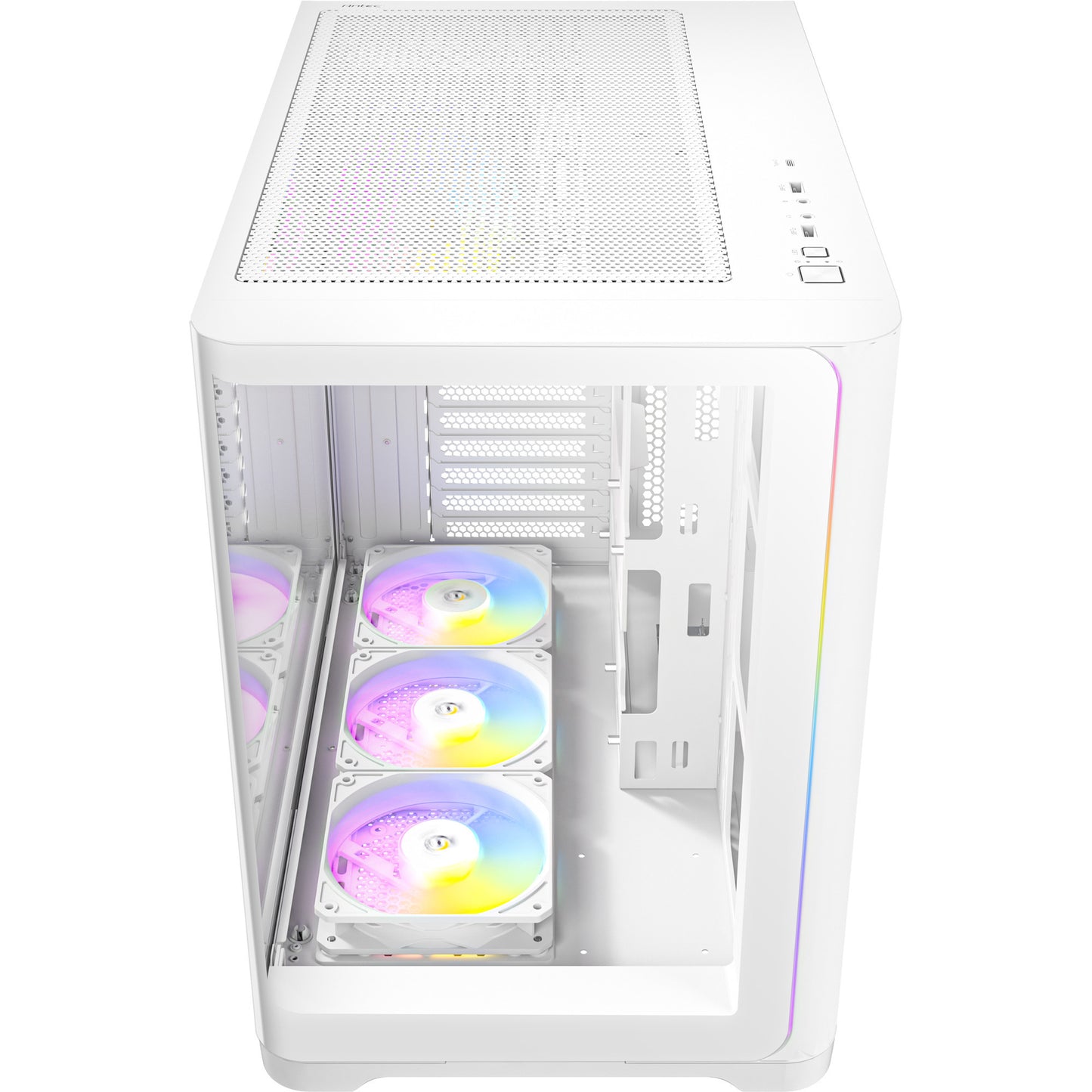 Antec c5 curve argb midi tower behuizing (wit | 2x usb-a | 1x usb-c | tempered glass)