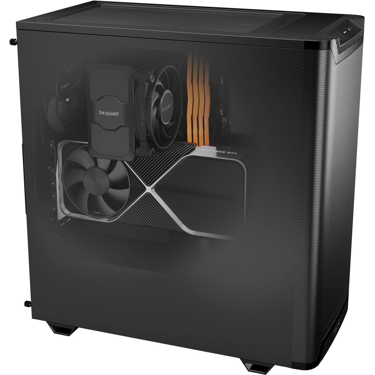 Be Quiet! pure base 501 airflow midi tower behuizing (zwart | 2x usb-a | 1x usb-c)