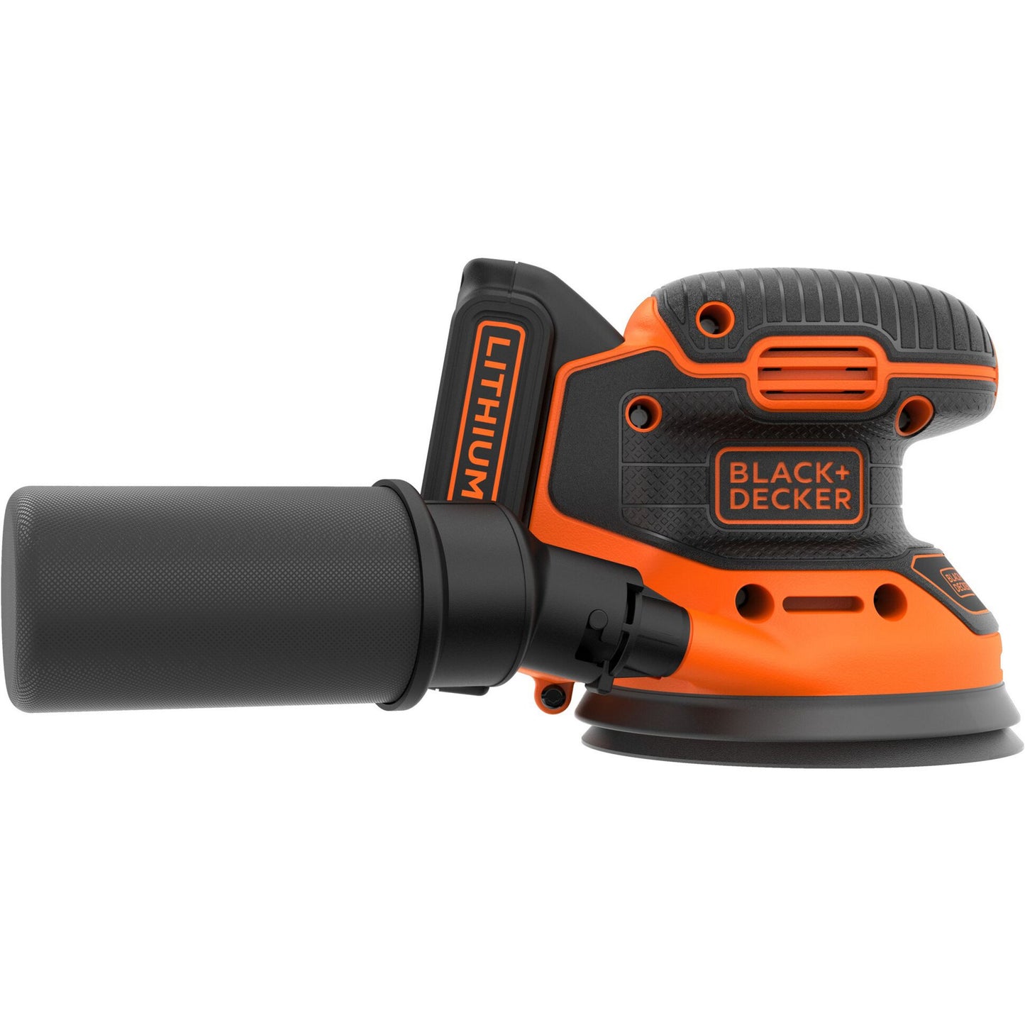 BLACK+DECKER bdcros18 18v accu excentrische schuurmachine (zwart oranje, opbergtas, oplader en accu inbegrepen)