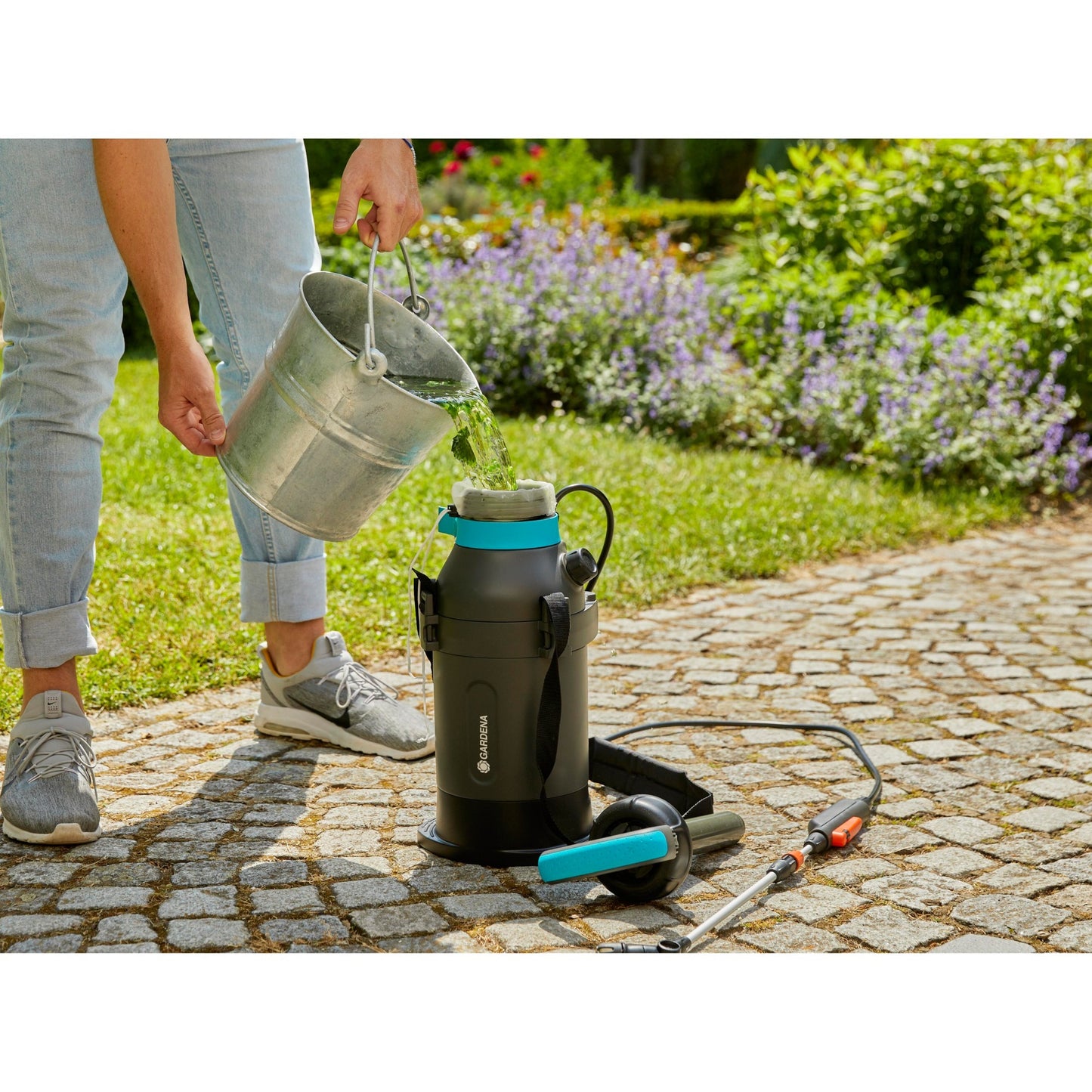 GARDENA drukspuit 5 l plus (grijs turquoise, 11138-20)
