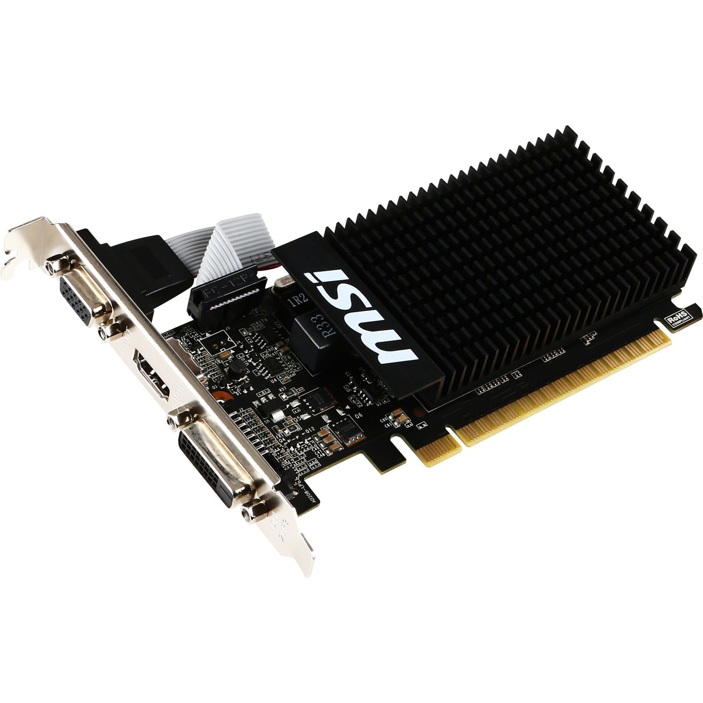 MSI gt 710 2gd3h lp grafische kaart (vga, dvi, hdmi, low-profile)