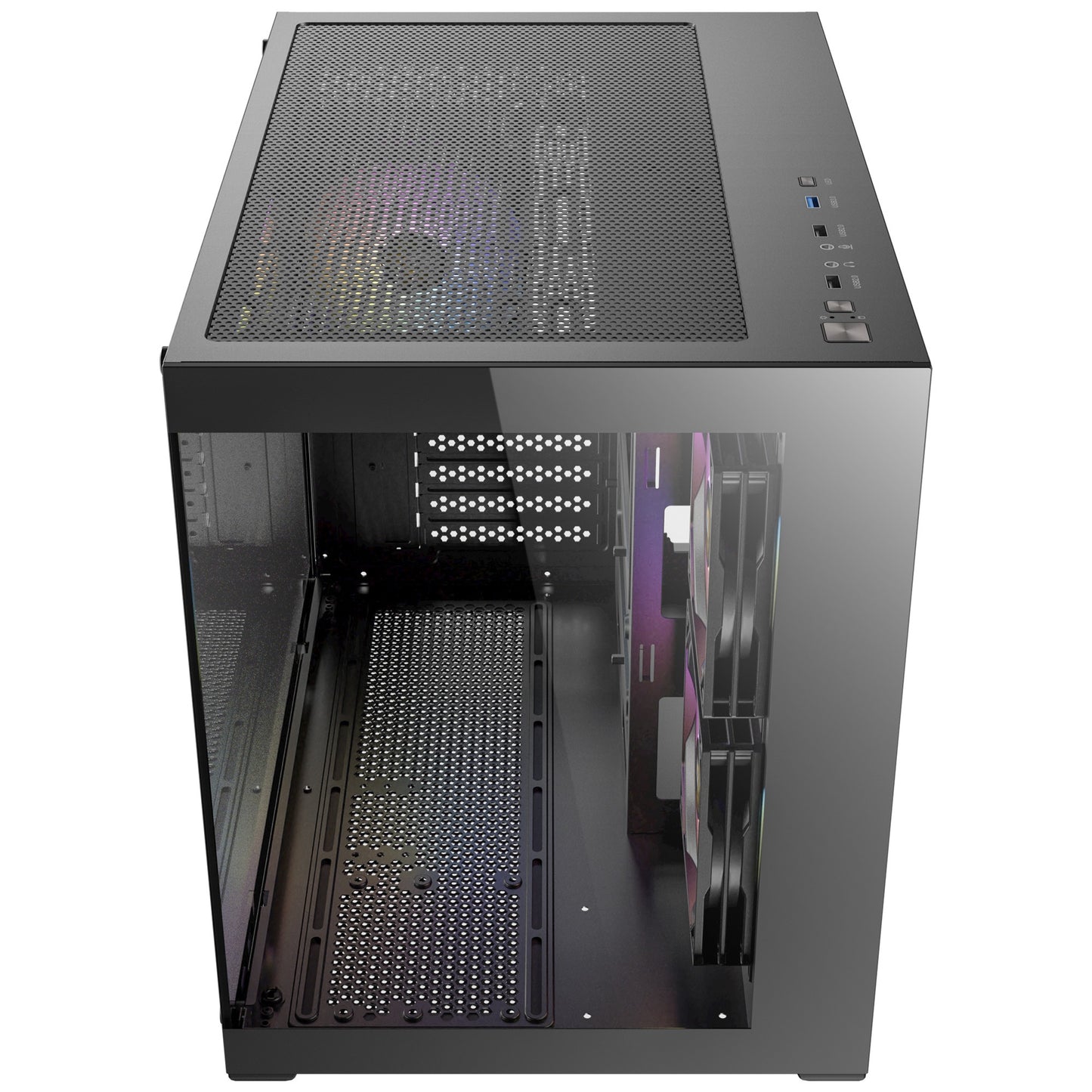 Antec cx600m argb mini tower behuizing (zwart | 3x usb-a | tempered glass)