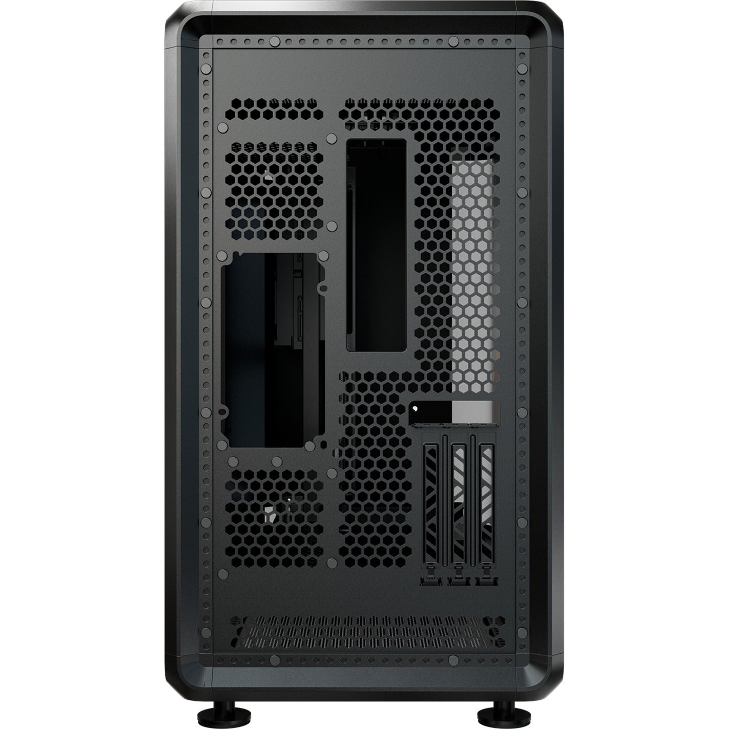 Cooler Master masterframe 360 panorama showcase behuizing (zwart | 2x usb-a | 1x usb-c | rgb | tempered glass)