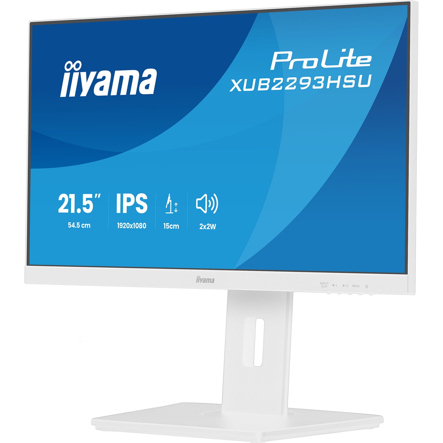 Iiyama prolite xub2293hsu-w7 21.5 monitor (wit (mat), hdmi, displayport, 2x usb-a)