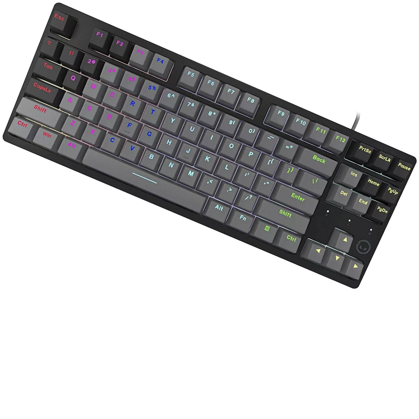 LORGAR azar 514tkl rgb mechanisch gaming toetsenbord (zwart, us lay-out (qwerty), logar dream, 80% (tkl), rgb)