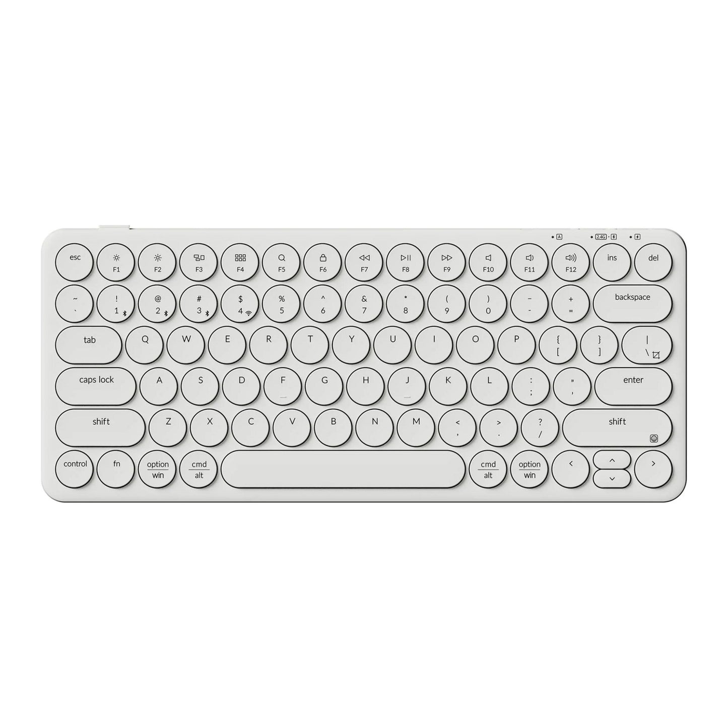 Keychron b3 pro-k8 toetsenbord (wit, us lay-out (qwerty), scissor switches, 75%, abs keycaps, 2.4 ghz | bluetooth | usb)