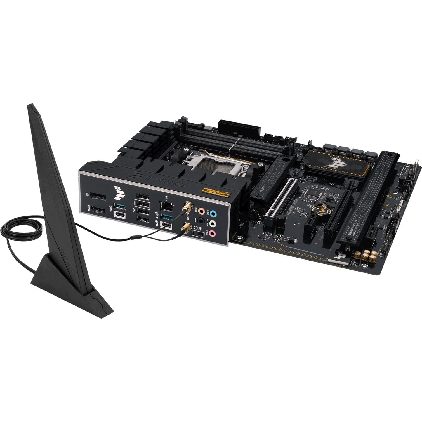 ASUS tuf gaming b650-plus wifi socket am5 moederbord (zwart lichtoranje, raid, 2.5gb-lan, wi-fi 6, bt 5.2, sound, atx)