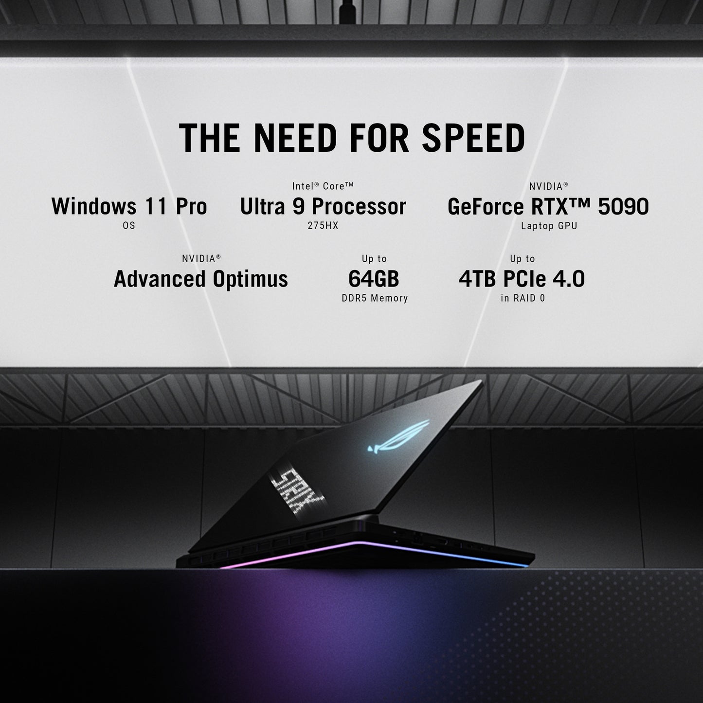 ASUS rog strix scar 18 g835lx-sa012w 18 gaming laptop (zwart | core ultra 9 275hx | rtx 5090 | 64 gb | 4 tb ssd | 240 hz)