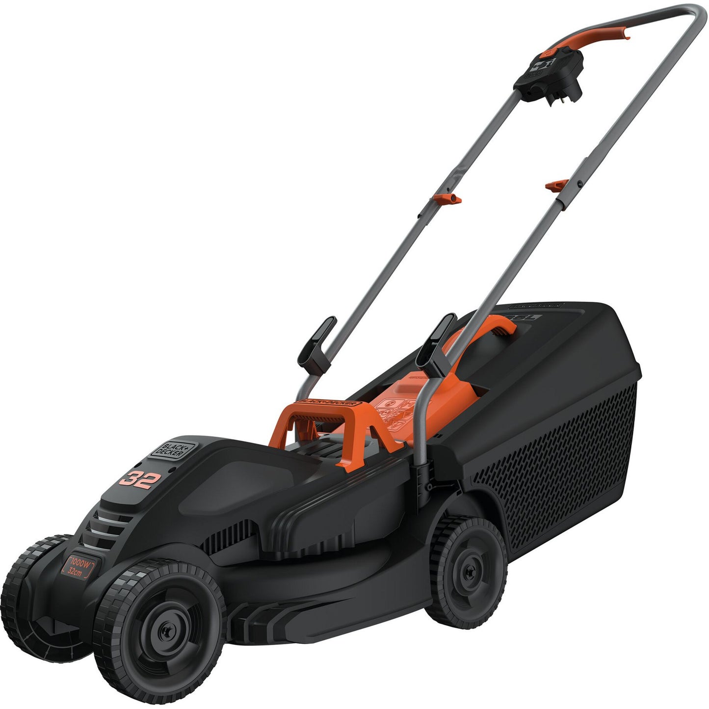 BLACK+DECKER 1000w 32cm grasmaaier + 250w grastrimmer (zwart oranje, gazons tot 250m²)